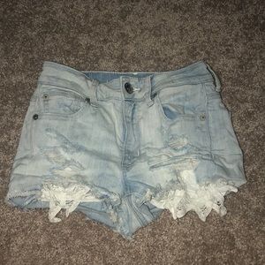 Lightwash jean shorts
